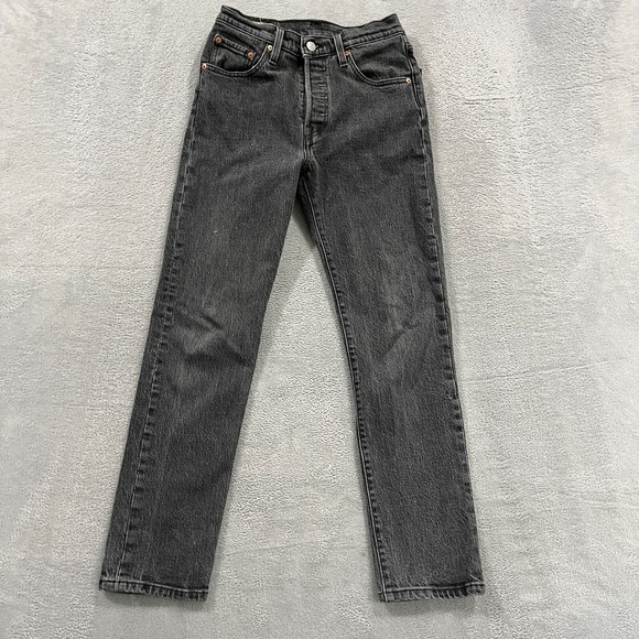 Levi's 501 XX Jeans Women's 24x28 Premium Denim Buttony Fly Big E Y2K Grunge VTG - Picture 1 of 14